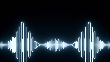 Minimal Digital Audio Waveform Background