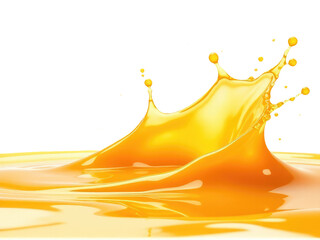 A small amount of liquid splashes onto a white surface, creating a simple yet striking visual effect