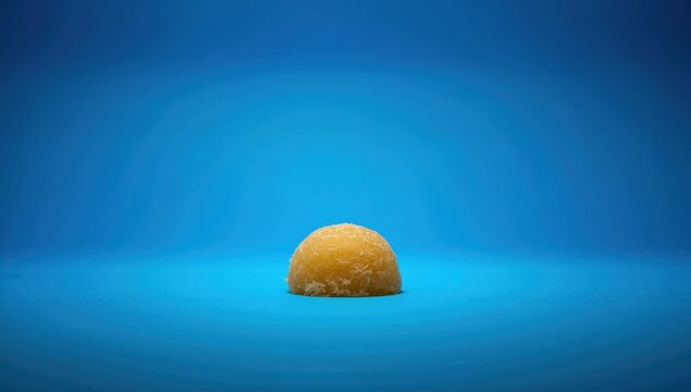 Indonesian Getuk Lindri Set Against a Bright Blue Background