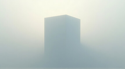 Mysterious Cube in the Fog