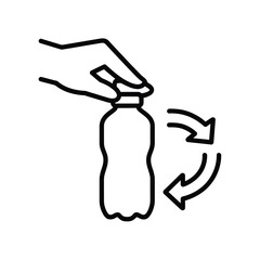 Hand holding and twisting a bottle cap