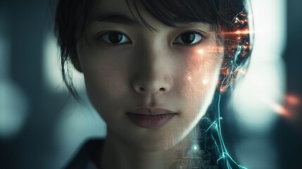 人類に近づくAIのイメージ