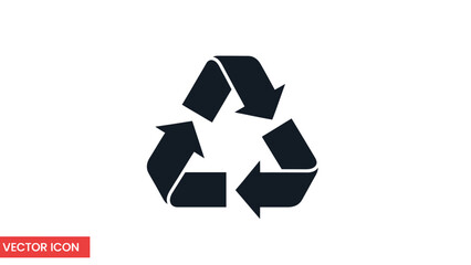 Recycle Symbol Icon Vector Graphic.