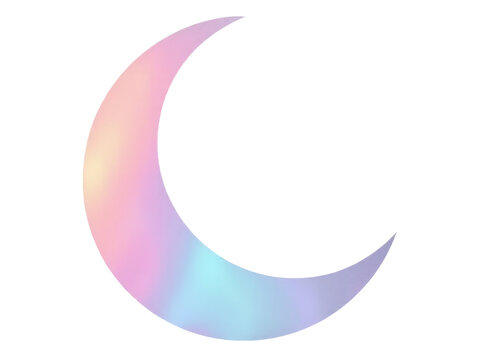 A simple image of a half moon against a white background - Powered by Adobe