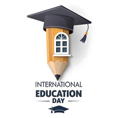 international day of education background celebrated on january 24th.