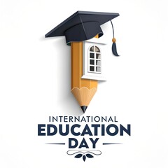 international day of education background celebrated on january 24th.