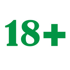Fototapeta premium 18+ icon