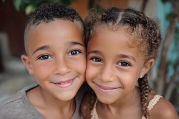 Young children in Venezuela Smiling Together, childhood
