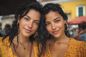 Venezuelan young women lifestyle portrait with young adults, female friendship