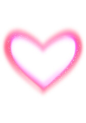 Obraz premium Soft Pastel Gradient Blurred Heart With Stardust Shape Decoration On Transparent Background