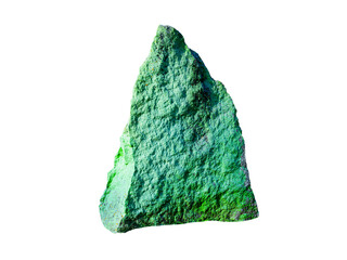 green stone isolated on white background