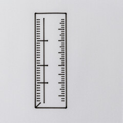 Simple hand-drawn ruler illustration with tick marks on a clean white background