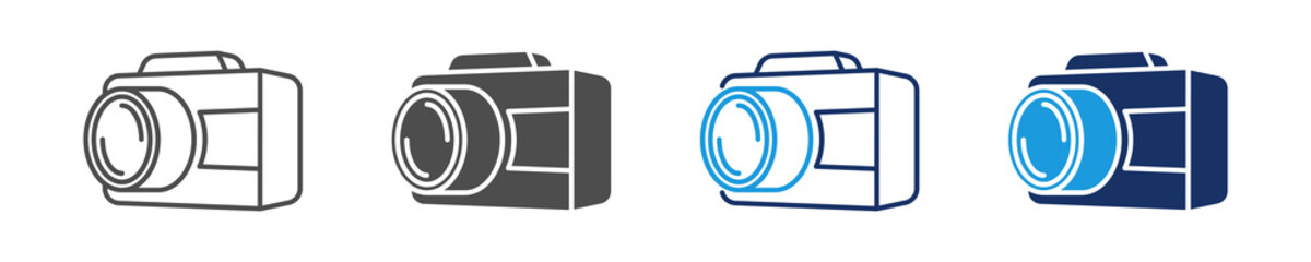 digital camera icon set multiple concept