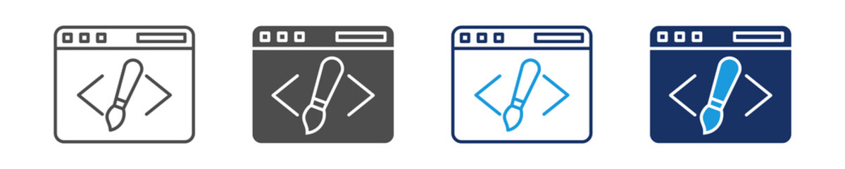 web design icon set multiple concept