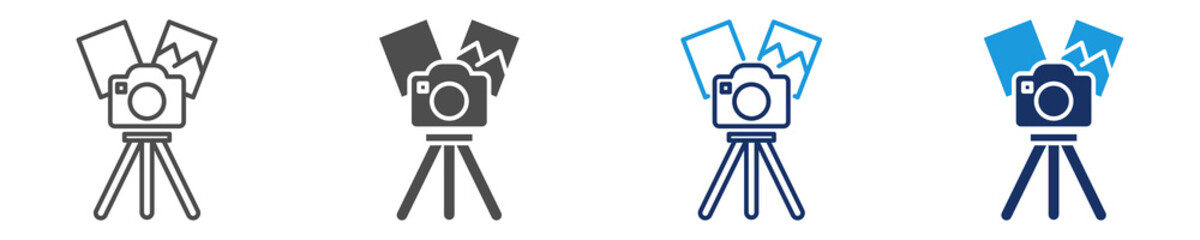 photography icon set multiple concept