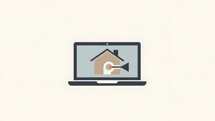 Laptop with House Alert on Screen.