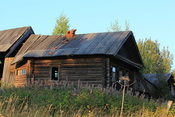 an old uninhabited house in an abandoned village