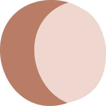 Moon Crescent Phase Scandi Doodle