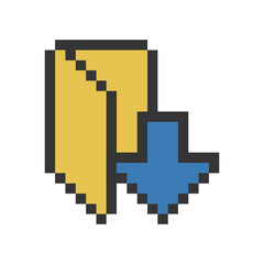 download folder icon pixel art