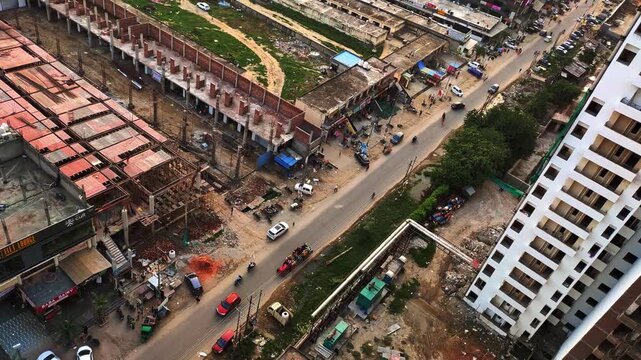 Aerial view of noida city | air pollution and smog in Noida NCR india | Air pollution | greater noida