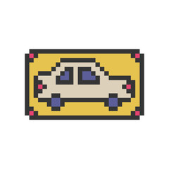 car vehicle icon pixel art