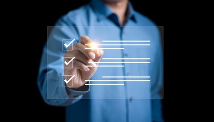 A clean visual representing organized planning and completed business goals.