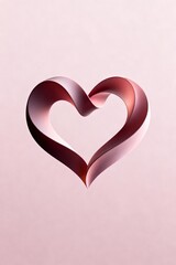 Modern Abstract Valentine Heart Flow