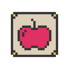 autumn apple pixel art for your needs