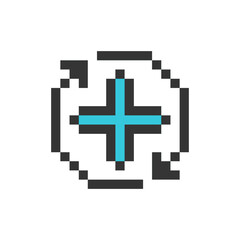 plus sign symbol pixel art