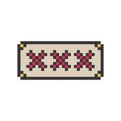 cross symbol icon pixel art