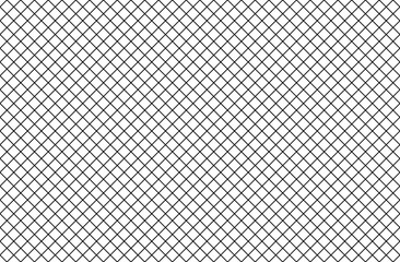 Black wire mesh grid pattern on white background, perfect for industrial design, construction material, metal texture, and abstract decoration.