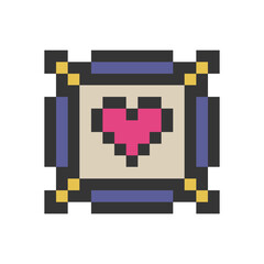 heart symbol icon pixel art