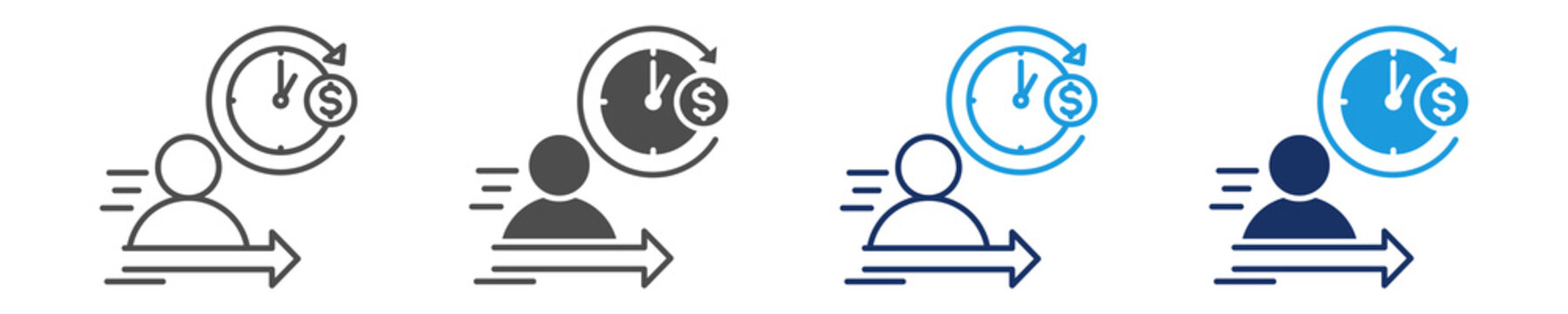 short term works icon sheet multiple concept