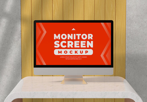 Ultra‑Realistic Monitor Display Mockup for Professional UI and Web Interface Presentations
