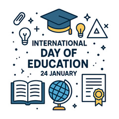 International Day of Education &ndash; 24 January Vector Illustration
