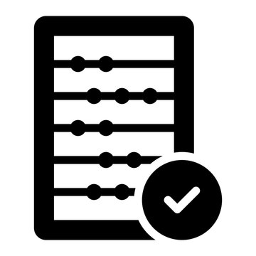 abacus glyph icon