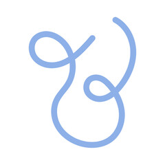 Abstract Blue Line Art