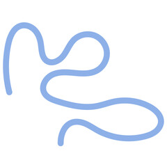 Abstract Blue Wavy Line