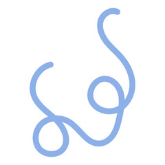 Blue Abstract Scribble Line