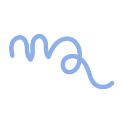 Blue Squiggly Line Doodle