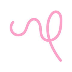 Pink Wavy Doodle Line