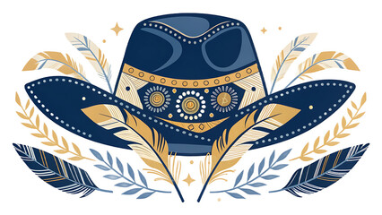 cow boy hat of vector illustration