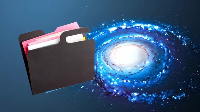 Conceptual image of a file folder with documents against a background.