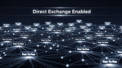 Global Peer To Peer Network Connection Displayed