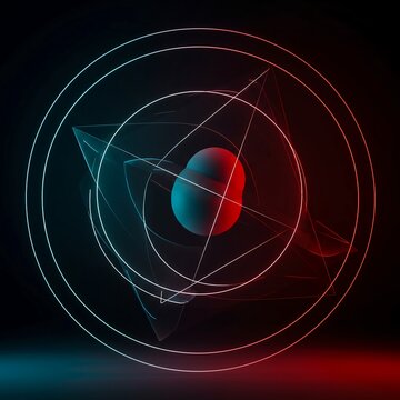 Abstract geometric convergence showing perfect spatial and temporal alignment, creating ultimate dimensional harmony and profound balance, coherence, infinite, temporal