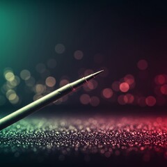 A stunning visual effect showcasing a sharply focused foreground against an ethereal, smoothly blurred background of vibrant light dots, modern, photography, foreground