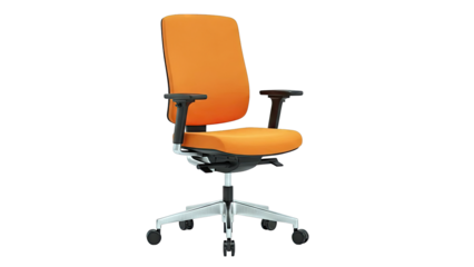 Orange modern ergonomic office chair