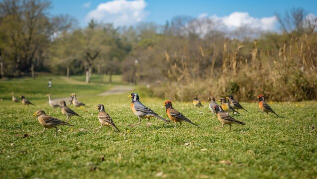 Lovely birds strolling freely in Sama Park