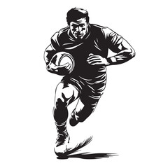 vector illustration of a rugby athlete