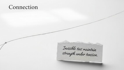 Torn Paper Fragment With Invisible Ties Message